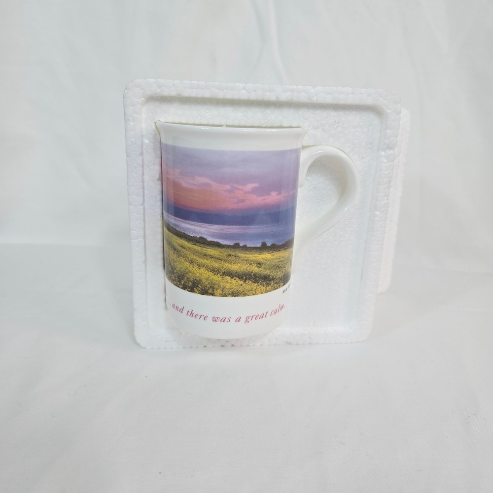 Ken Duncan Hour Of Power Bone China‎ Sea Of Galilee 10oz Religious Mug NEW Vtg